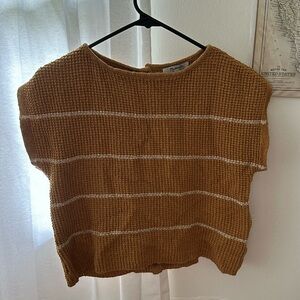 Madewell woven short sleeve sweater size M
